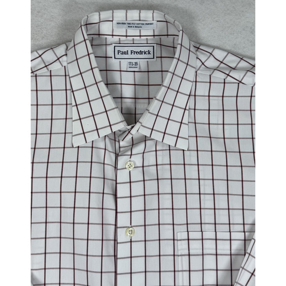 Paul Frederick Men's 17.5x34 dress shirt Non Iron 100% Cotton (Lot of 3) - Picture 6 of 14